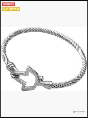 Stainless Steel Ivy Leaves Bangle for Sorority Sisterhood Greek Gift